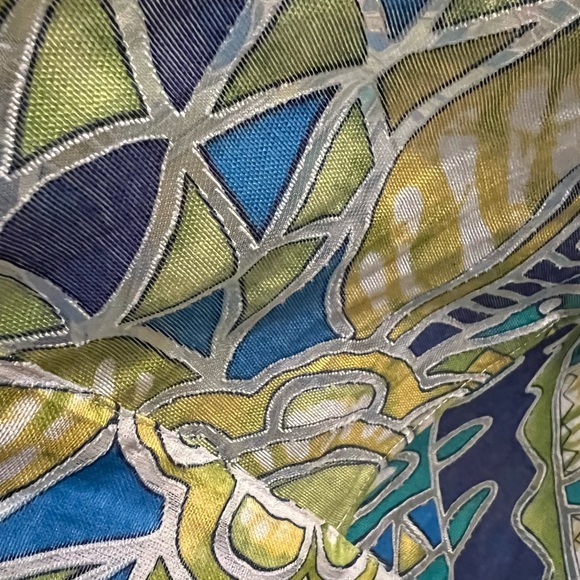 NWOT Christopher & Banks Geometric Button Shirt Jacket Artsy Art to Wear Large - Picture 9 of 11